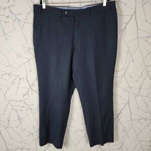Riviera Navy 54% Wool Blend Traveler Dress Pants